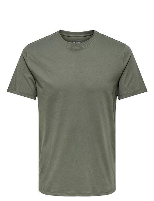 Onsmax Life Reg Ss Stitch Tee Noos ONLY & SONS Green