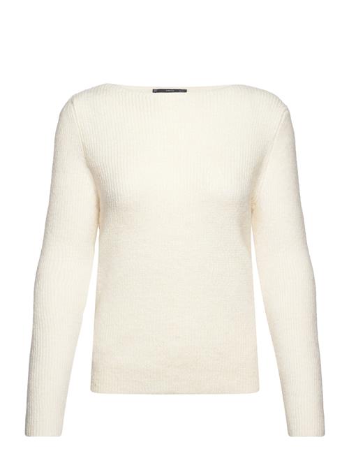 Boat-Neck Knitted Sweater Mango Cream