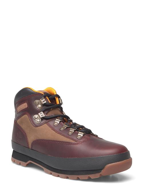 Euro Hiker Mid Lace Up Boot Burgundy Full Grain Timberland Brown