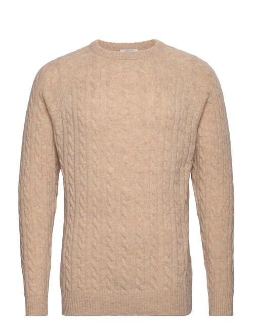 Lambswool Raglan Cable O-Neck Knitlambswool Raglan Cable O-Neck Knit Lindbergh Beige