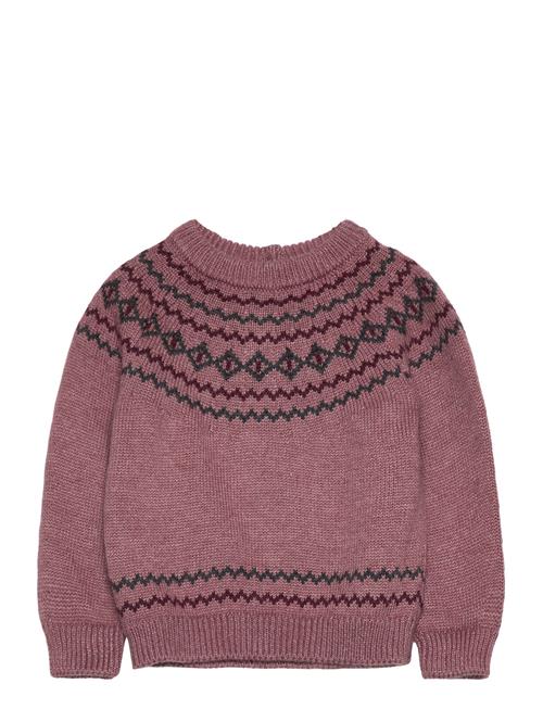 Mango Jacquard Sweater Mango Pink