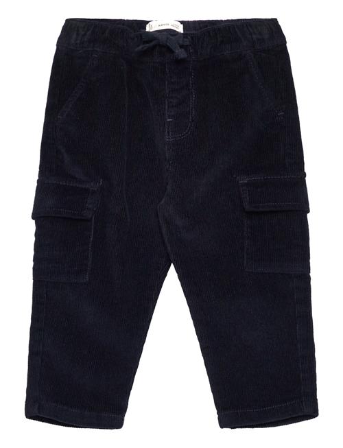 Corduroy Cargo Trousers Mango Navy