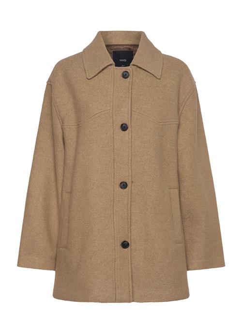 Mango Over Wool Coat Mango Beige