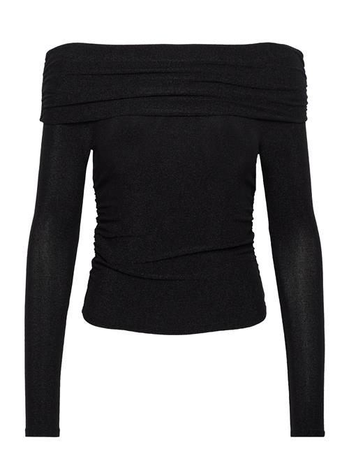 Lurex Off-The-Shoulder Top Mango Black