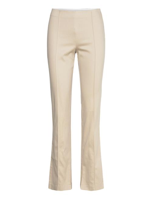 Monki Regular Waist Press Crease Trousers Monki Cream