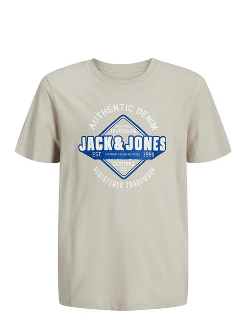 Se Jack & Jones Jjelogo Tee Ss Ck 2Col 24/25 Noos Jnr Jack & J S Beige ved Booztlet
