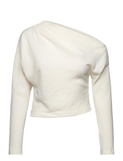 Mango Asymmetrical Blouse With Ruched Detail Mango Cream