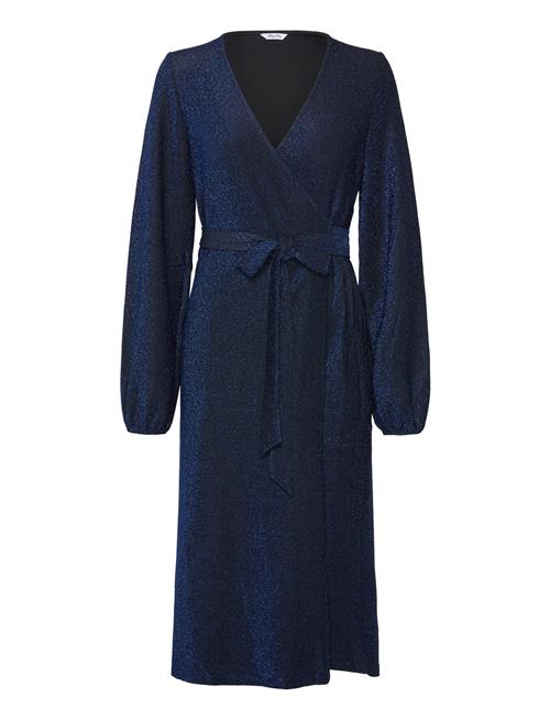 Bubbleroom Sparkling Midi Wrap Dress Bubbleroom Navy