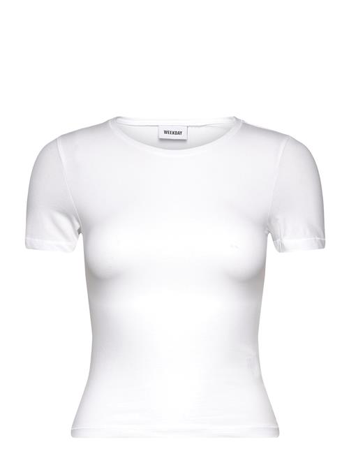 Weekday Slim Fitted T-Shirt Weekday White