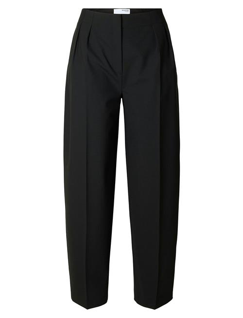 Slfeloise Hw Barrel Pant Selected Black