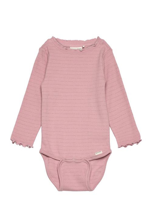 Minymo Body Ls Y/D Rib Minymo Pink