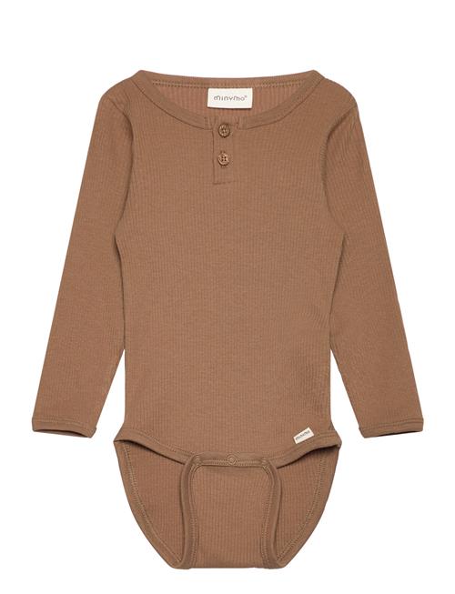 Body Ls Rib Minymo Brown