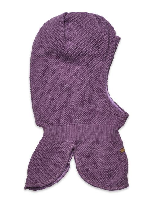 Balaclava Structure Knit Minymo Purple