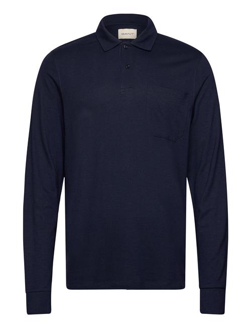 GANT Tencel Wool Ls Polo GANT Navy