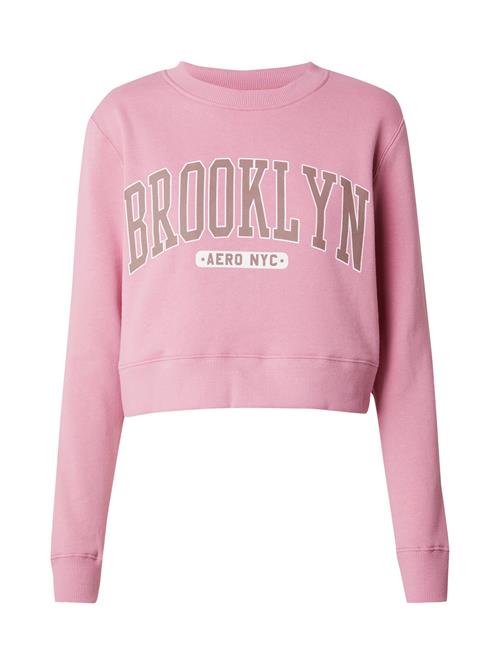 AÉROPOSTALE Sweatshirt 'BROOKLYN'  oliven / lysviolet / hvid