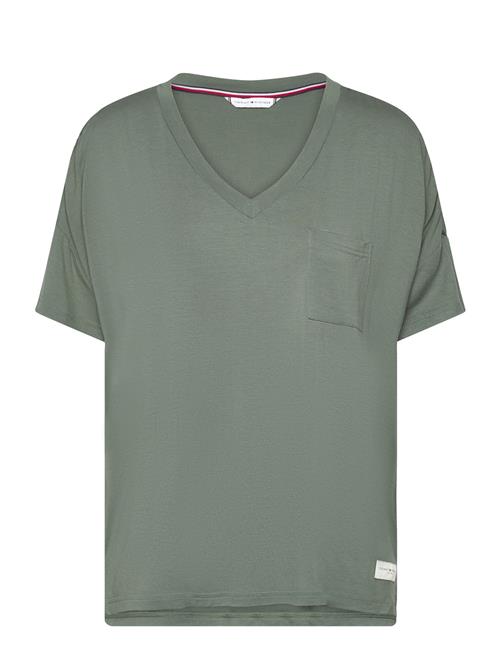 Ss Tee V Neck Tommy Hilfiger Green