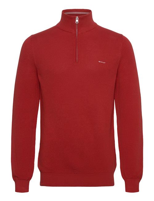 Cotton Pique Half Zip GANT Red