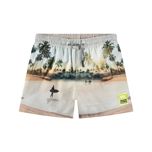 Molo Island Surf Print Niko Board Short 98/104 cm  Beige  98/104 cm  Unisex