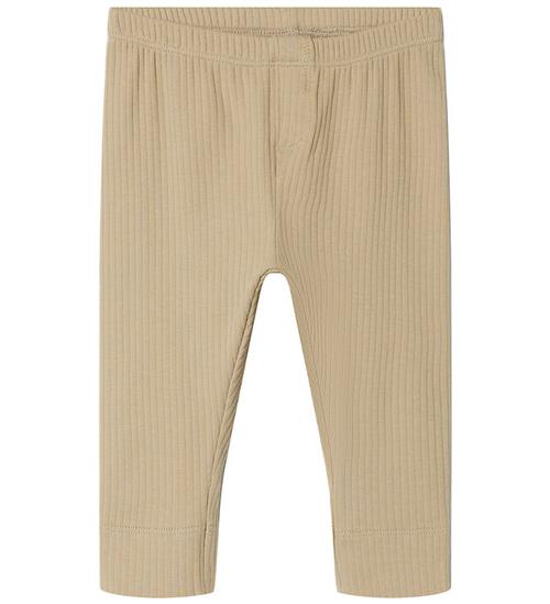 Name It Leggings - Rib - NbmOzzie - Plaza Taupe