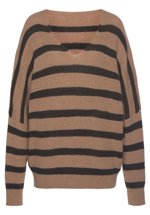 VIVANCE Pullover  camel / sort