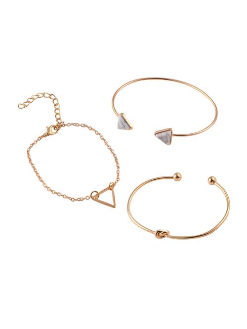 SOHI Armbånd 'Sheba'  guld / grå / offwhite
