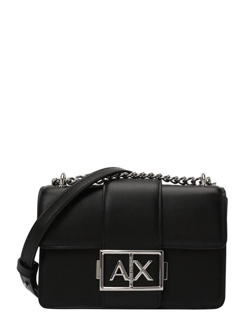 ARMANI EXCHANGE Skuldertaske 'JODIE'  sort / sølv