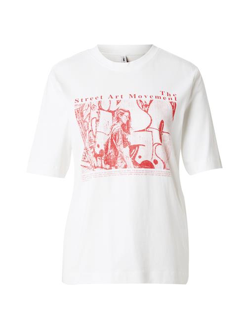 ONLY Shirts 'ONLCAROL'  cranberry / hvid