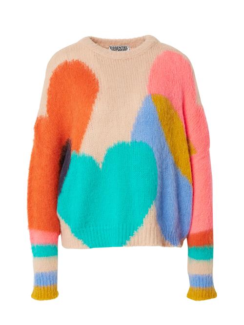 Essentiel Antwerp Pullover 'Hislove'  lyseblå / jade / orange / mørk pink