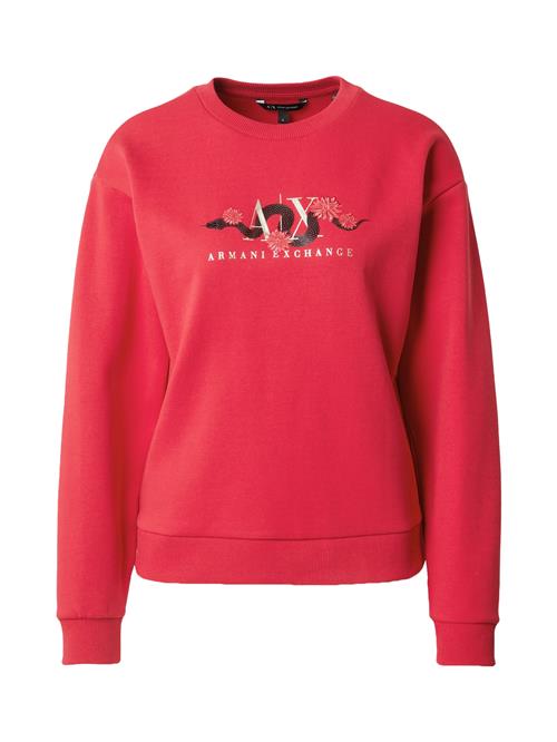 ARMANI EXCHANGE Sweatshirt 'CNY'  rød / sort / hvid