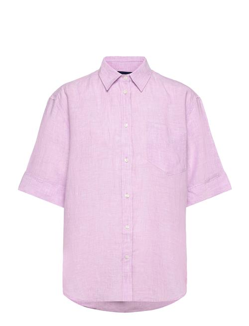 GANT Rel Ss Linen Chambray Shirt GANT Purple