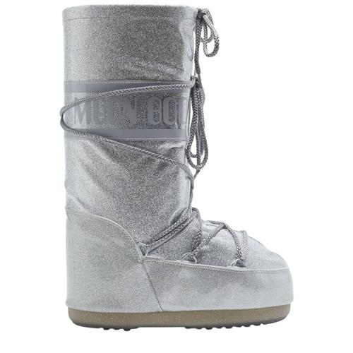 Moon Boot Ikon Glitter Sne Støvler Silver | Sølv | 35-38 EU