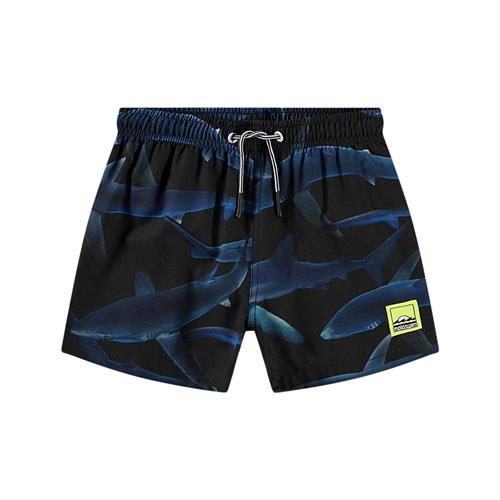 Molo Niko Board Shorts Midnight Sharks | Marine blå | 110/116 cm