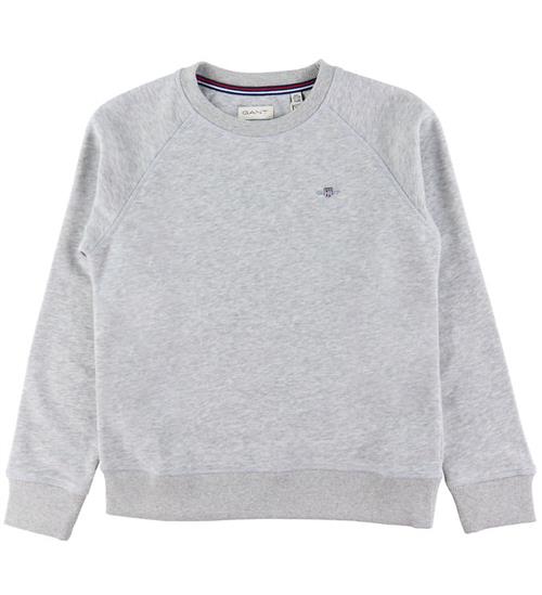 GANT Gant Sweatshirt - Shield C-Neck - Light Grey Melange