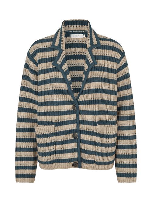 Masai Cardigan 'Leland'  mørkebeige / smaragd