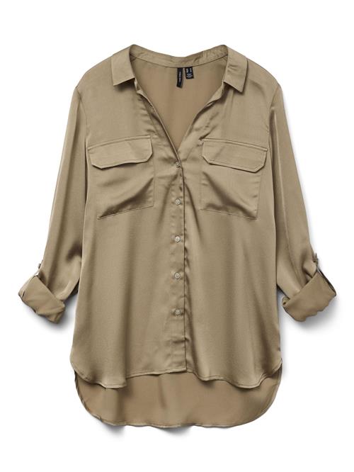 VERO MODA Bluse 'LOU'  mørkebeige