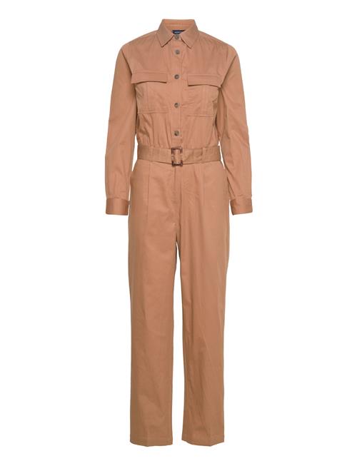 Lexington Clothing Britt Organic Cotton Cargo Jumpsuit Lexington Clothing Brown