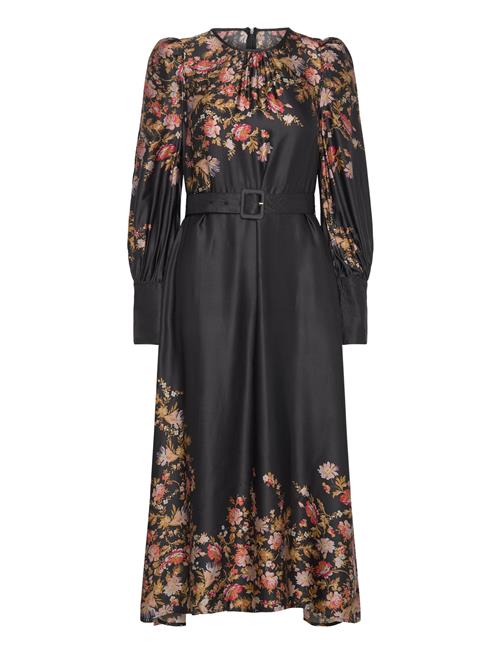 by Ti Mo Satin Midi Dress By Ti Mo Black