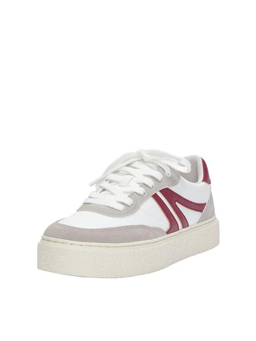 Pull&Bear Sneaker low  lysegrå / rød / hvid