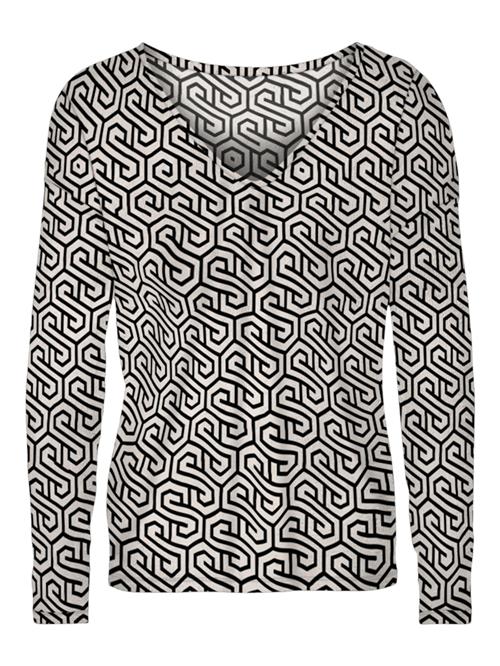 VERO MODA Bluse 'VMMERVE'  beige / sort