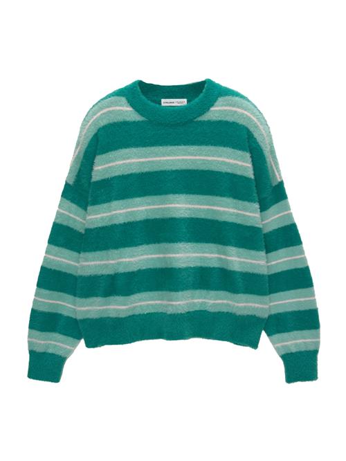 Pull&Bear Pullover  grøn / mint / hvid