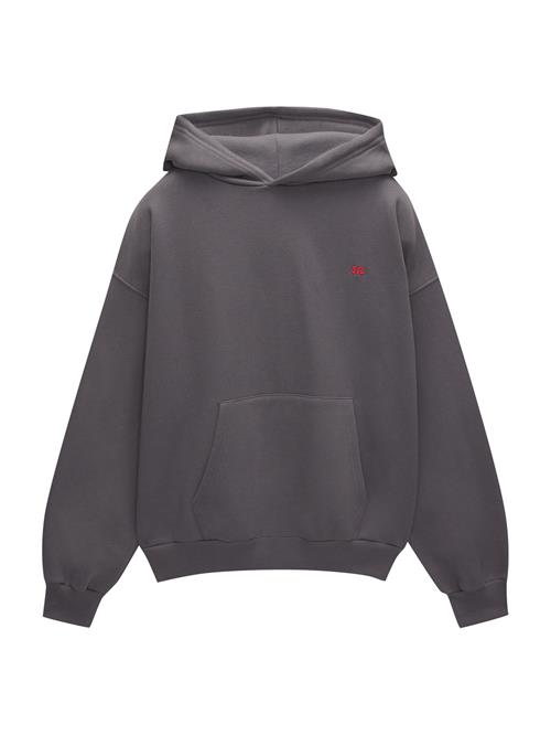 Pull&Bear Sweatshirt  mørkegrå / carminrød