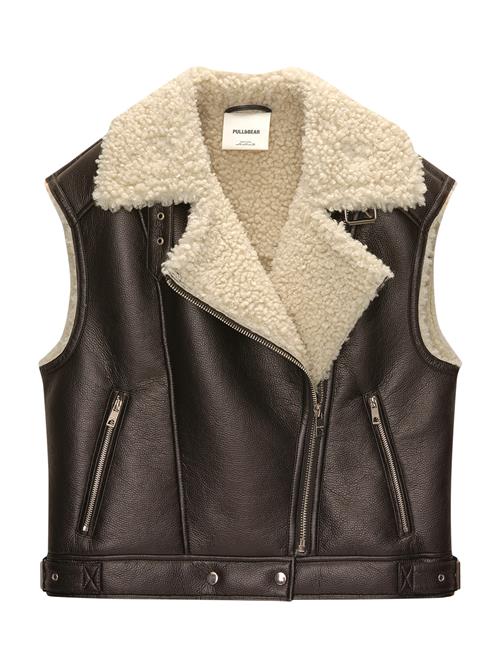 Pull&Bear Vest  beige / choko