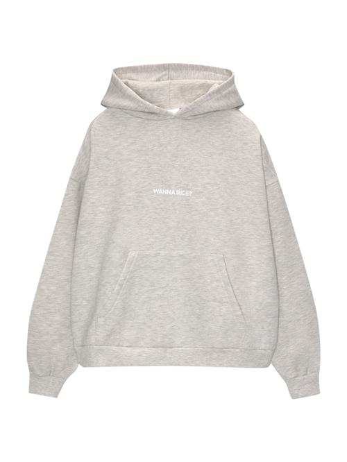 Pull&Bear Sweatshirt  grå-meleret / sort / hvid