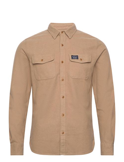 Superdry Flannel Workwear Shirt Superdry Beige