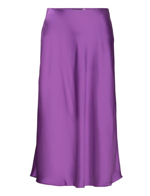 Lauren Ralph Lauren Satin Charmeuse Midi Skirt Lauren Ralph Lauren Purple