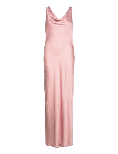 Malina Leah Cowl Satin Maxi Dress Malina Pink