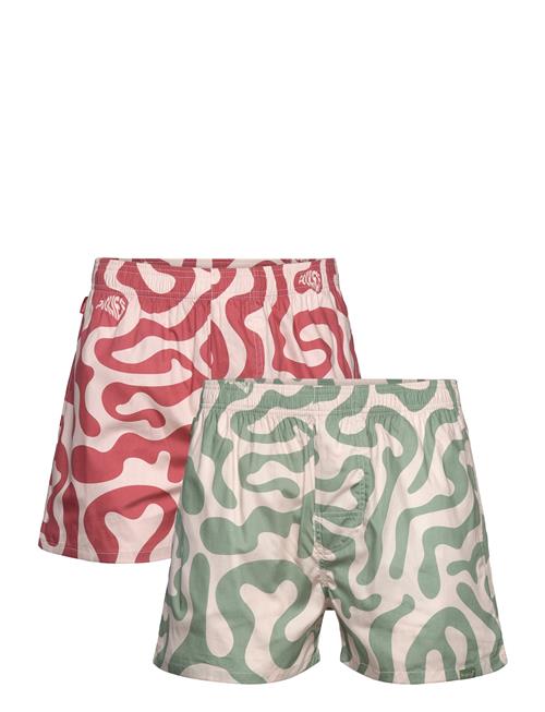 2-Pack - Swirls Boxers Pockies Red