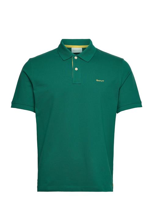 Reg Contrast Pique Ss Polo GANT Green