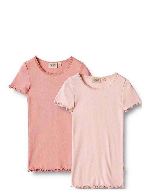 Wheat 2 Rib T-Shirt S/S Katie Wheat Pink