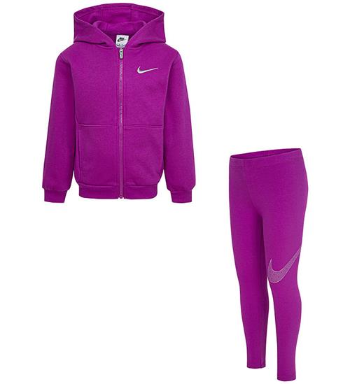 Nike SÃ¦t - Cardigan/Leggings - Hot Fuchsia m. SÃ¸lv